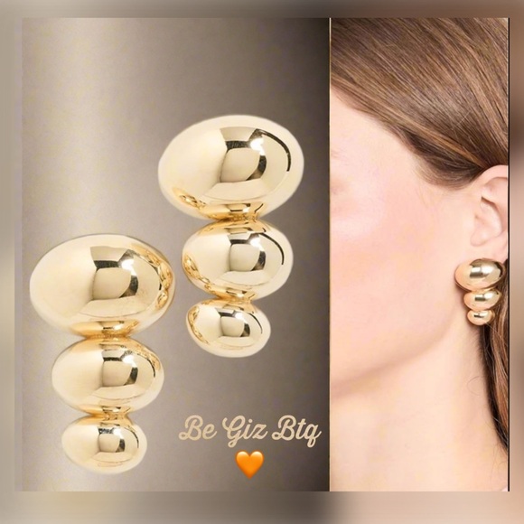 JENNIFER ZEUNER AuthenticDarla Earrings in High-Shine Polish GoldVermeil Earring